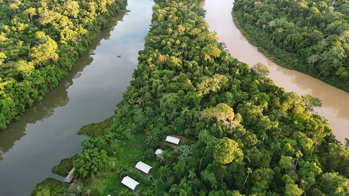 Lago Soledad - Aerial Shot of Lodges