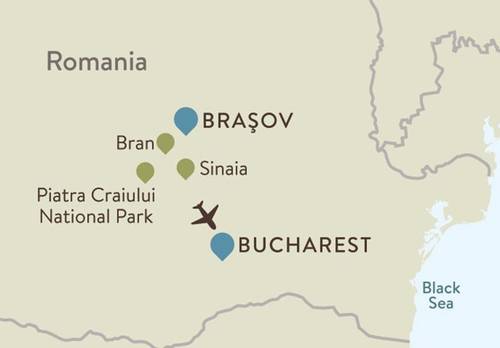 Romania Itinerary Map