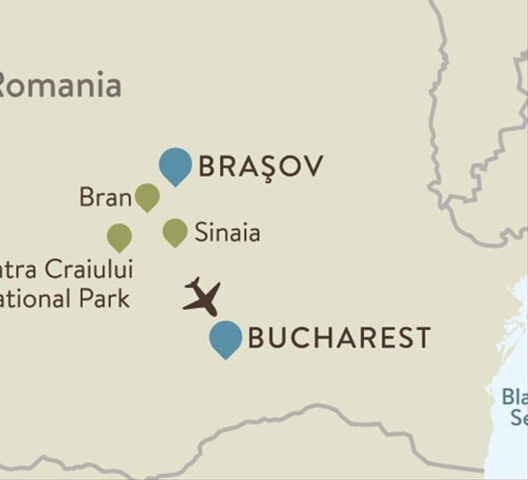 Romania Itinerary Map