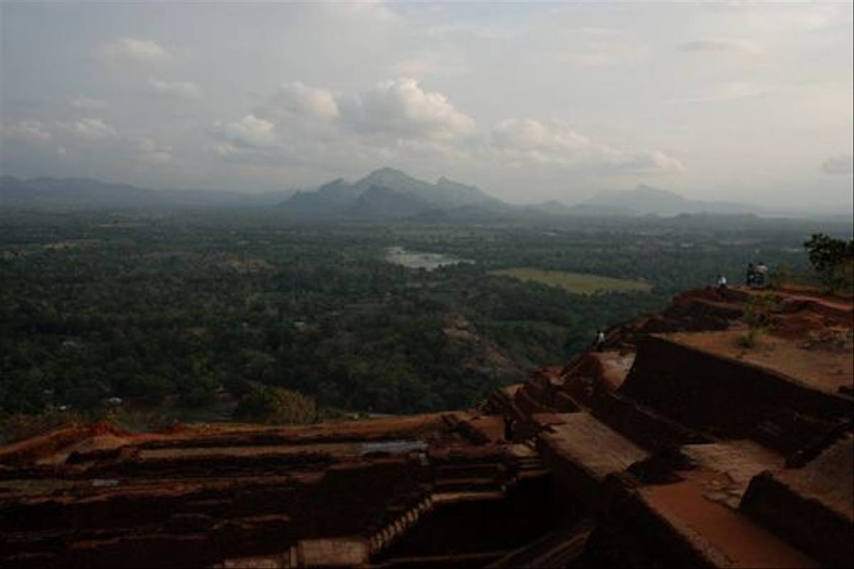 Sigiriya fortress atop the rock (Thomas Mills)