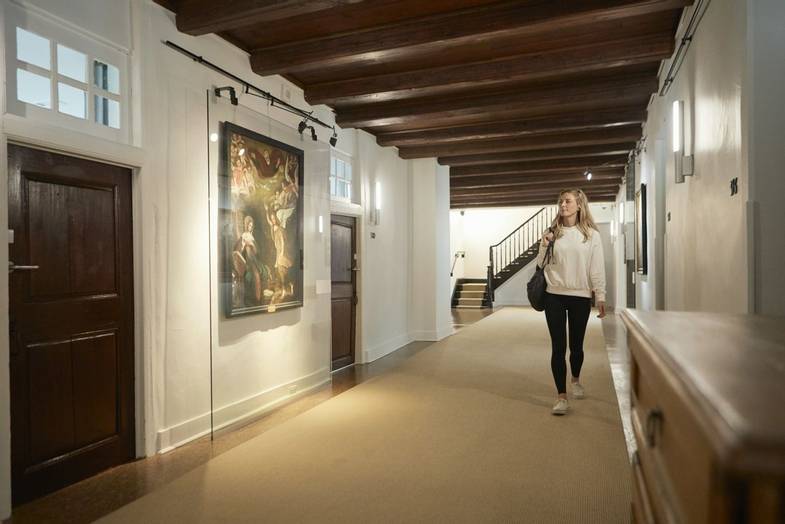       Le Monastère Corridor authentic floor visitor.jpg
