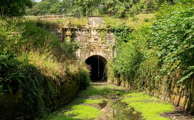 Coates Portal of Sapperton Tunnel, Thames - Severn Canal, Cotswolds, United Kingdom