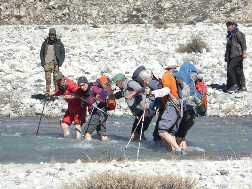 River crossing on the way to Trakste camp