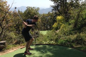 Playing golf at Ananda in the Himalayas