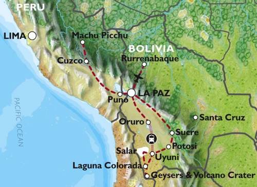 CUSCO to LA PAZ (27 days) Peru & Bolivia Encompassed (Inc. Amazon Jungle)