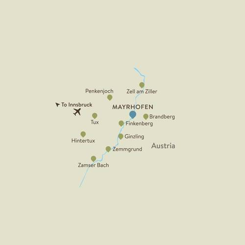 Zillertal alps Itinerary Map