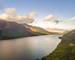 An aerial shot of Loch Ness lake in Scotland captured by a drone
