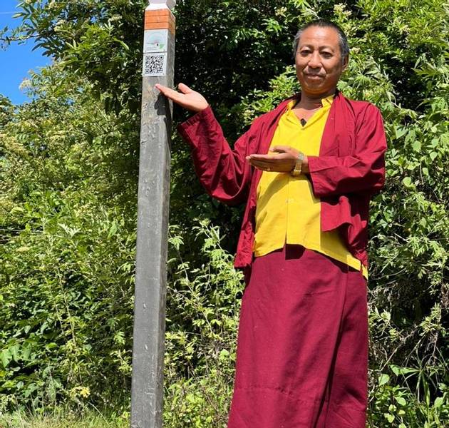 Trans Bhutan Trail Interactive signpost