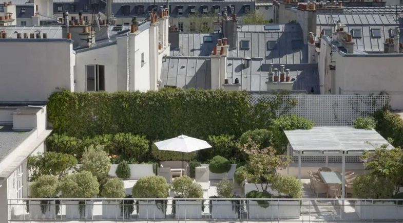 Le Bristol Paris rooftop patio.JPG