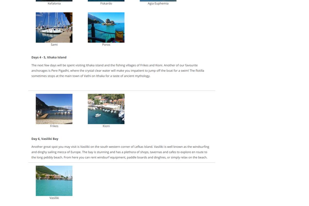 Sailing Holidays project image 2