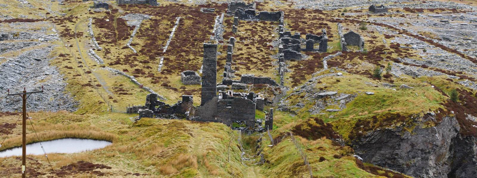 The abandoned Rhiw bach Slate Quarry near Blaenau Ffestiniog in North Wales opened in 1812 closed in 1952 one of many forgot…