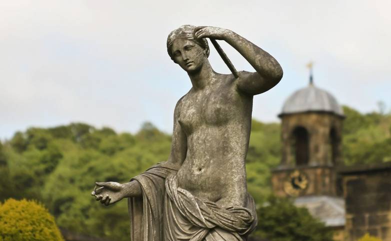 An Aphrodite Sculpture at Chatsworth House, England