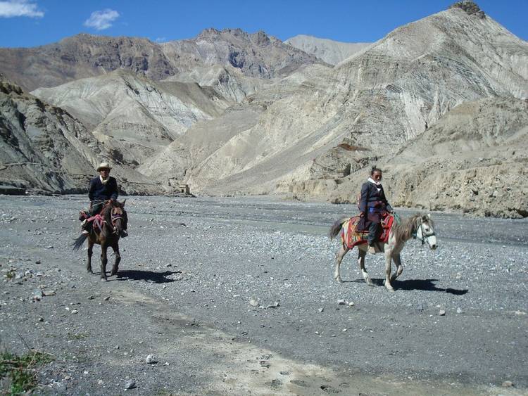 Dolpo-pa on horse back on Upper Dolpo