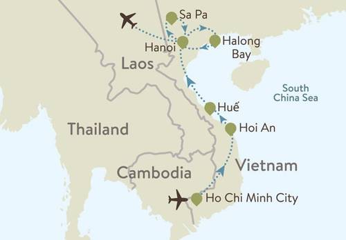 Vietnam Itinerary Map