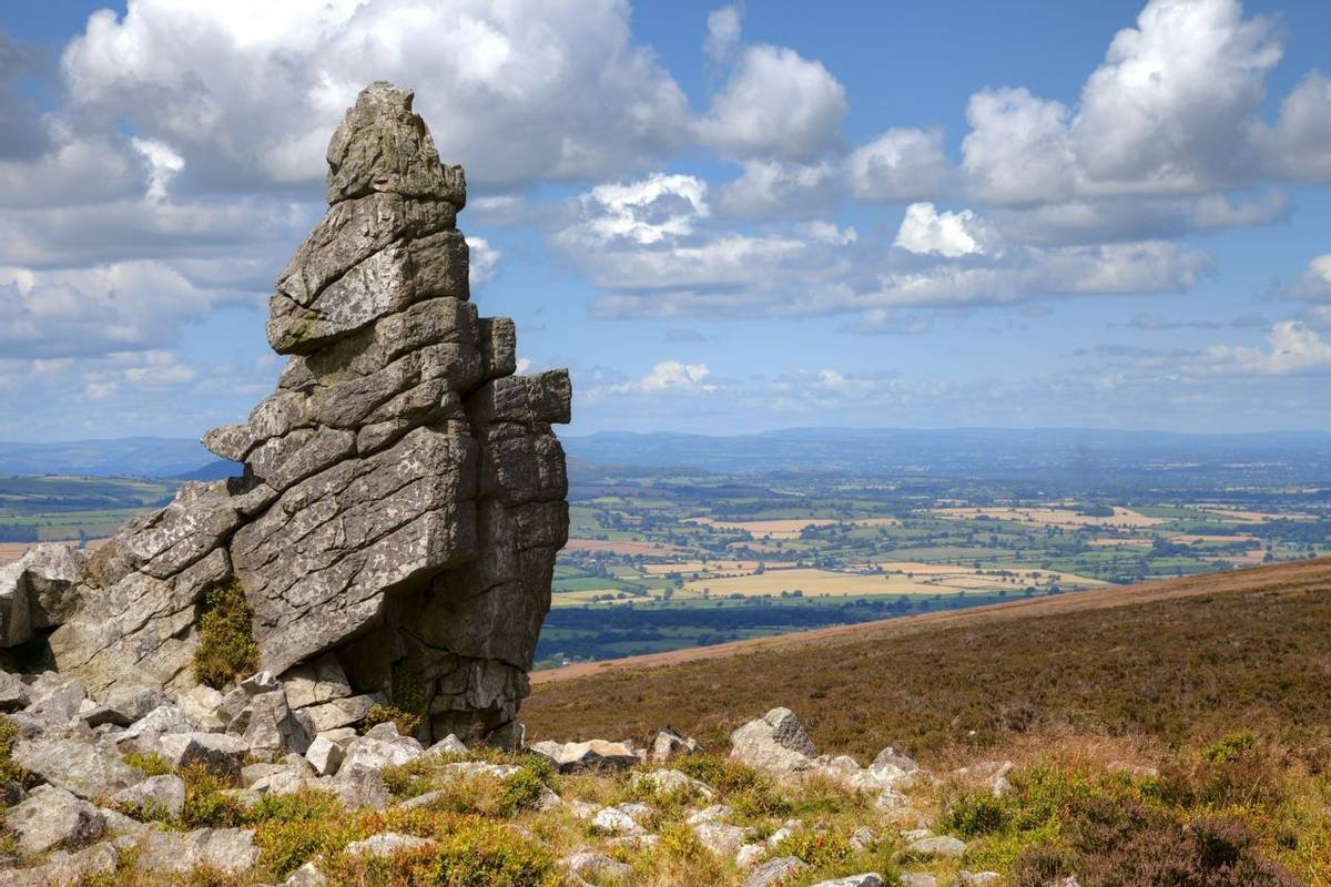 Rocky outcrop at Stiperstones, Shropshire, England