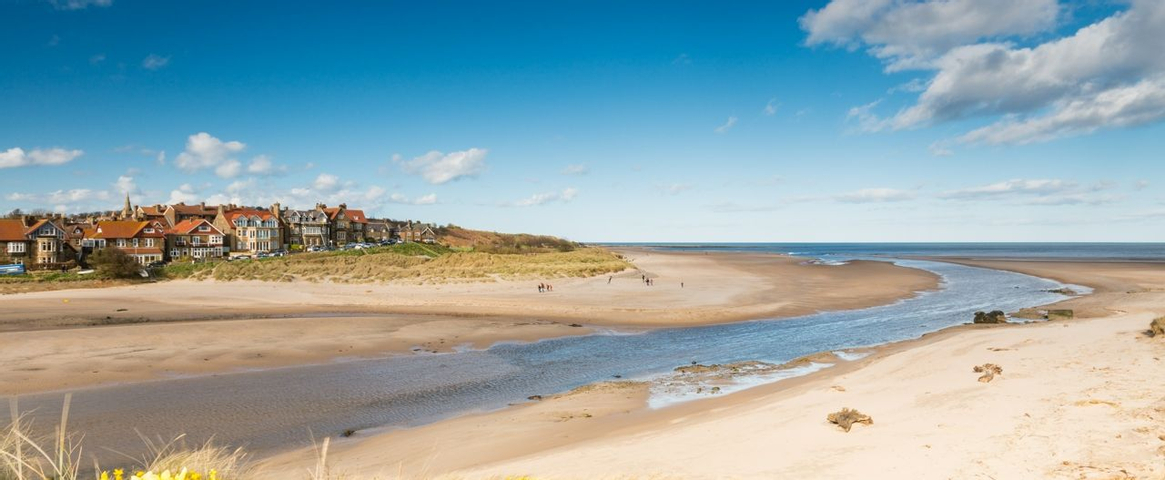 Alnmouth beach in spring
