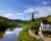 river wye the wye valley gloucestershire monmouthshire wales england brockweir village near tintern