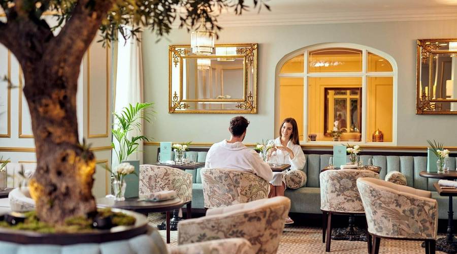 Couple enjoying a spa break at Grantley Hall in Rippon, Yorkshire