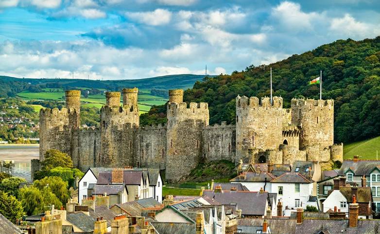 Conwy Castle, UNESCO world heritage in Wales, United Kingdom