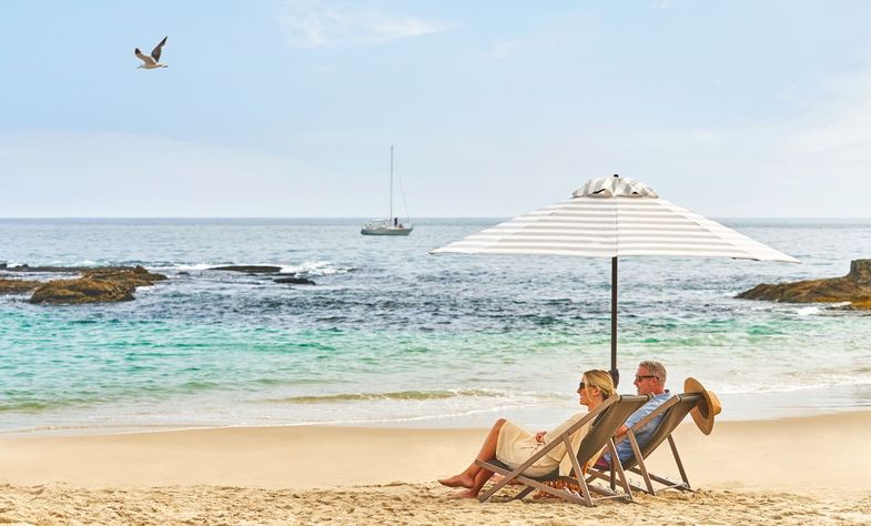 Montage Laguna Beach guests on beach.jpeg