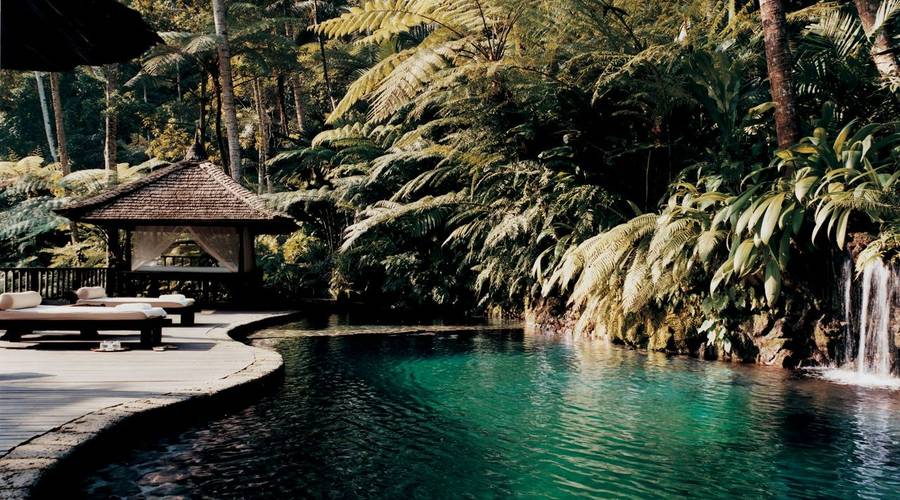 Pool area at COMO Shambhala Estate in Bali