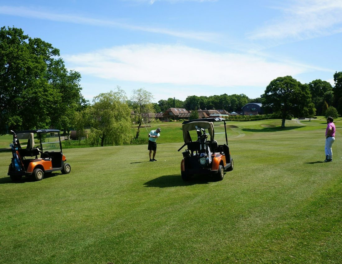 Group of friends playing Golf at Old Thorns Golf Course