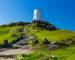 White lighthouse on Llanddwyn Island, Anglesey