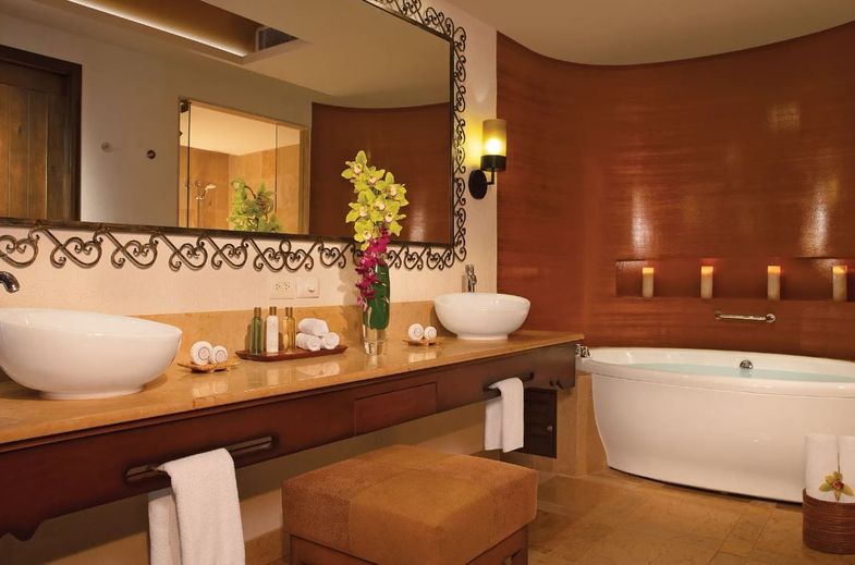 Secrets Puerto Los Cabos guest room bathroom.JPG