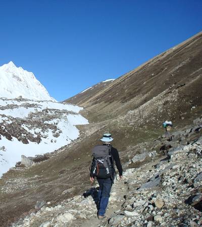 Trail to Larkya Phedi (4,460m)