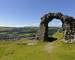 View of Castell Dinas Bran above Llangollen in Denbighshire Wales UK