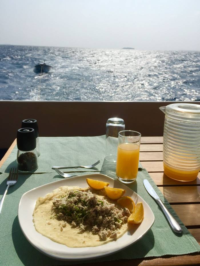 Breakfast on board