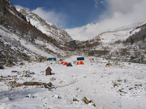 Phokung camp on Far West Nepal GHT trek