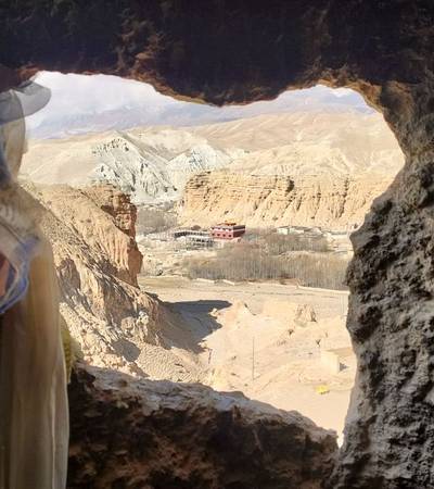 View from Jhong caves located north of Lo Manthang