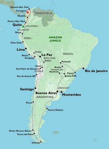 QUITO to CARTAGENA (22 Days) Colombian Adventure