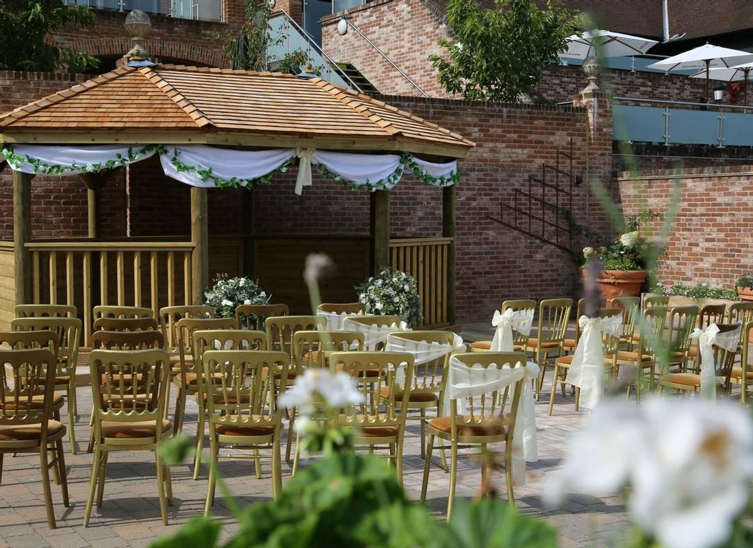 Walled garden outdoor wedding space