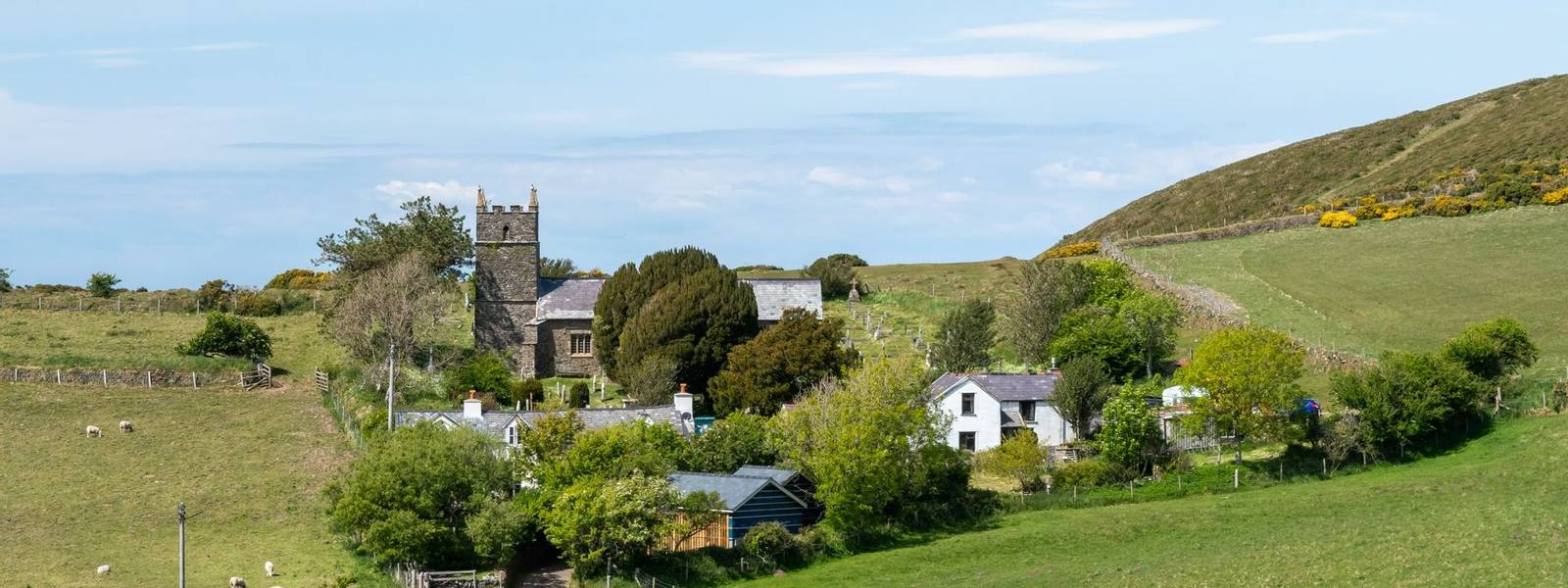 St John the Evangelist church at the top of Countisbury Hill in Devon