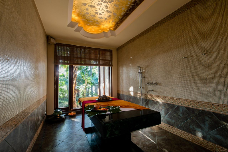 Spa treatment room at Ananda in the Himalayas in India