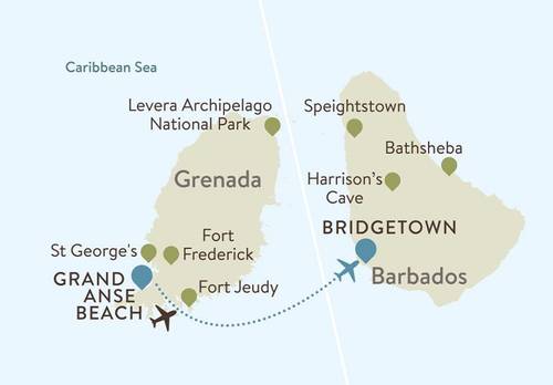 Grenada Itinerary Map