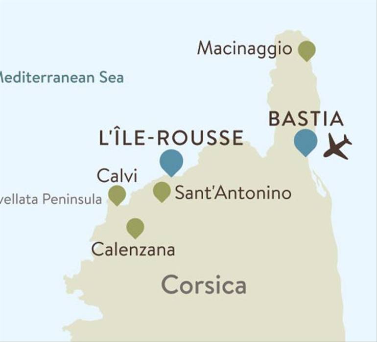 Corsica Itinerary Map