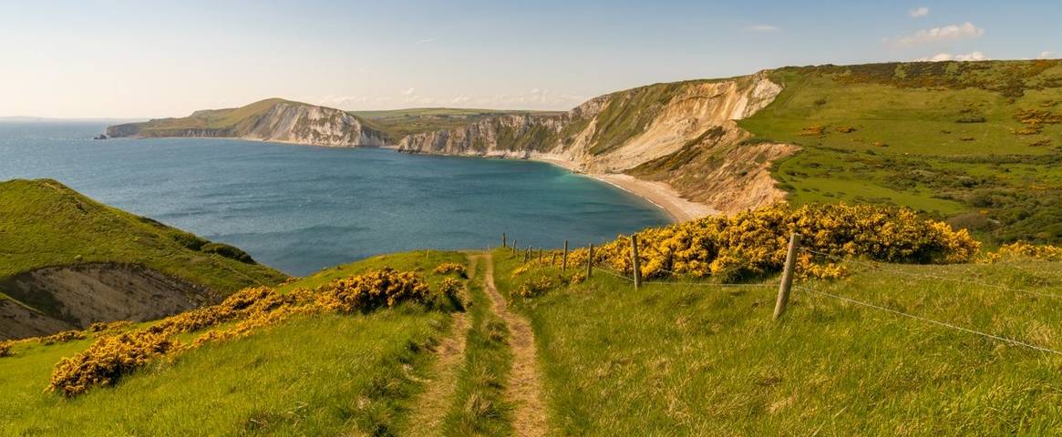 Worbarrow Bay on the Jurassic Coast in Dorset, UK