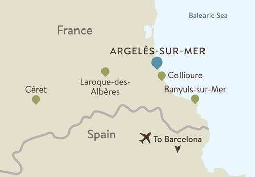 French Catalonia Itinerary Map