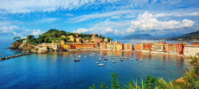 Sestri Levante, Italy, situated on a picturesque peninsula on italian Mediterranean sea coast between Genoa and Cinque Terre…