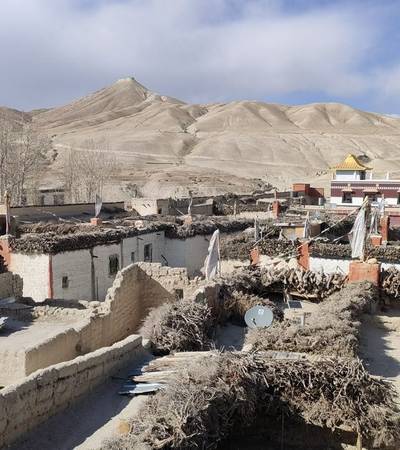 Walled city of Lo Manthang in Upper Mustang
