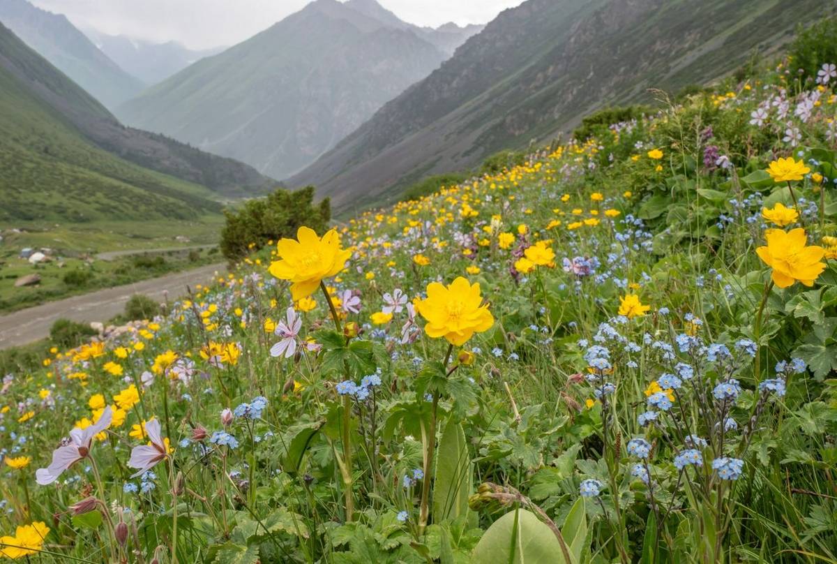 Kyrgyzstan mountain flora © Machiel Valkenburg, June 2025