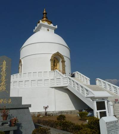 World Peace Stupa above Pokhara