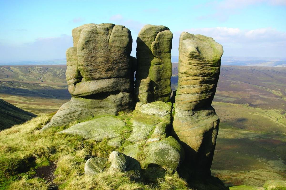The Boxing Glove Rocks on the northern edge of Kinder Scout