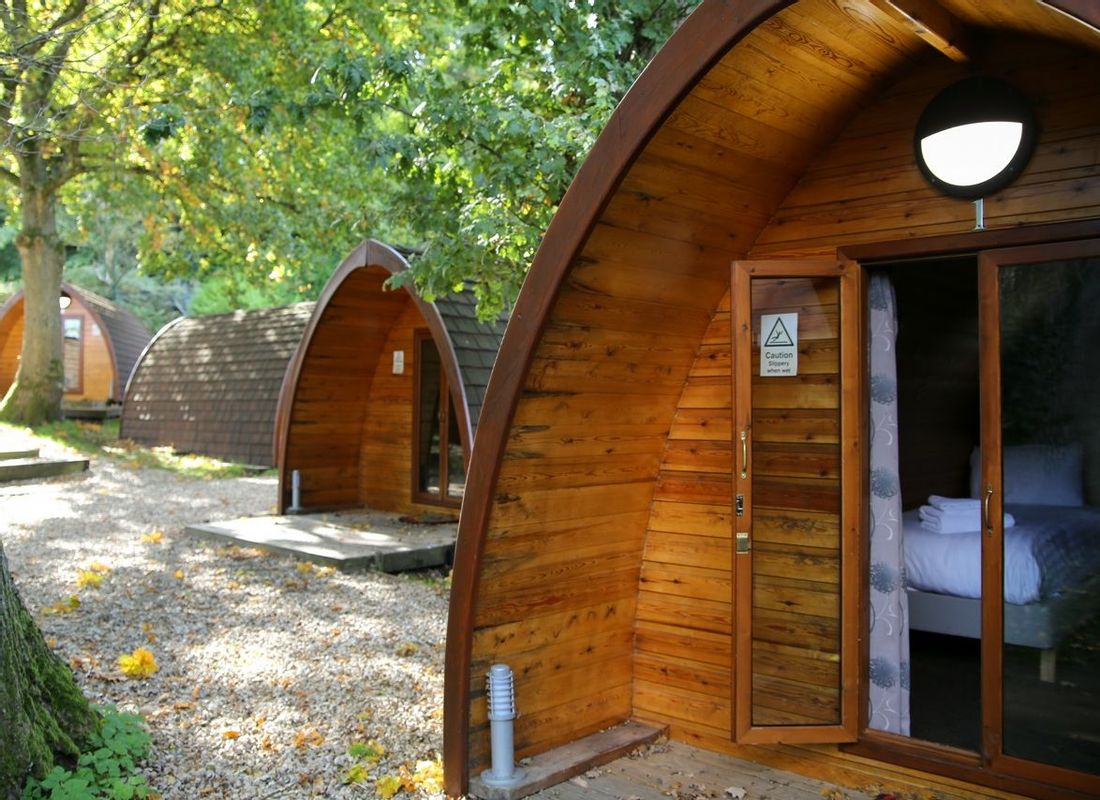 Eco pod village nestled in the Hampshire countryside