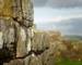 Close up shot of Hadrian's Wall at Walltown Crags in Northumberland.