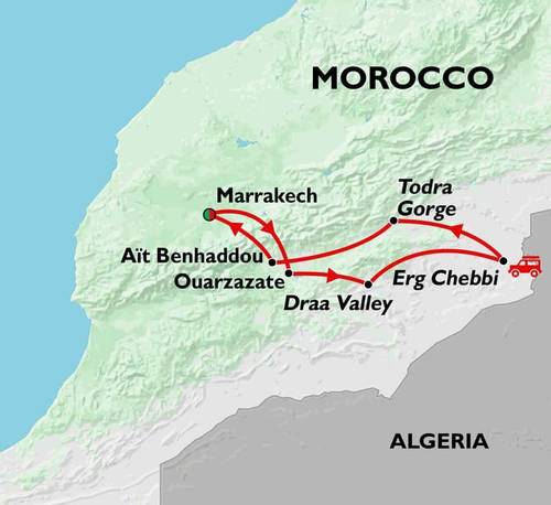 MARRAKECH to MARRAKECH (8 days) Marrakech and Sahara Teen Tour
