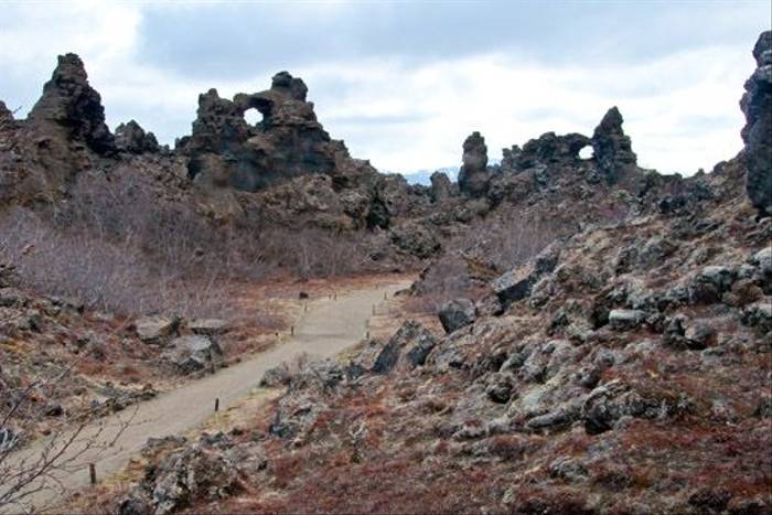 Lava formations at Dimmuborgir (Alan Bevis)
